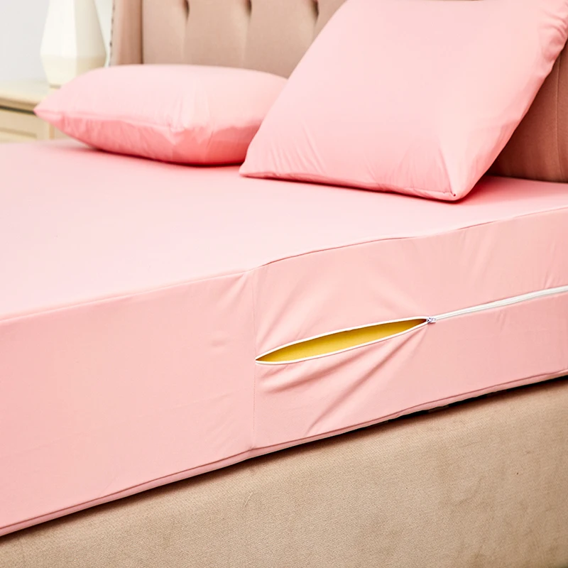 China Supplier Hot Sell Quilted Bamboo Terry Cloth Mattress Encasement With Zipper For Hotel