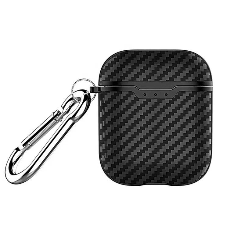 

For Airpods 1 2 Case Full Protective Soft TPU Case Cover Carbon Fiber Style Earphone Business Chargering Box For Airpod