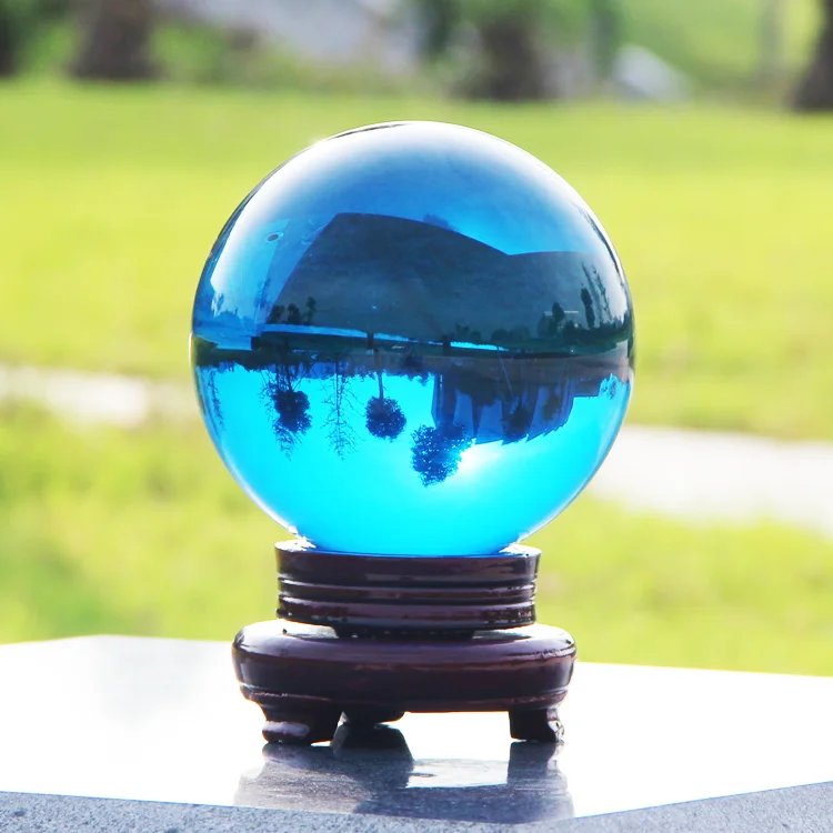 蓝宝石顶级k9 100毫米水晶球定制工艺品出售