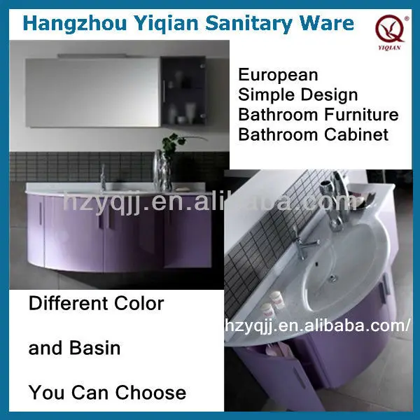 Mueble De Baño Europeo Montado En La Pared,Lavabo De Cristal Templado