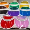 Promotional Custom Made Transparent Colorful PVC Sun Visor Cap