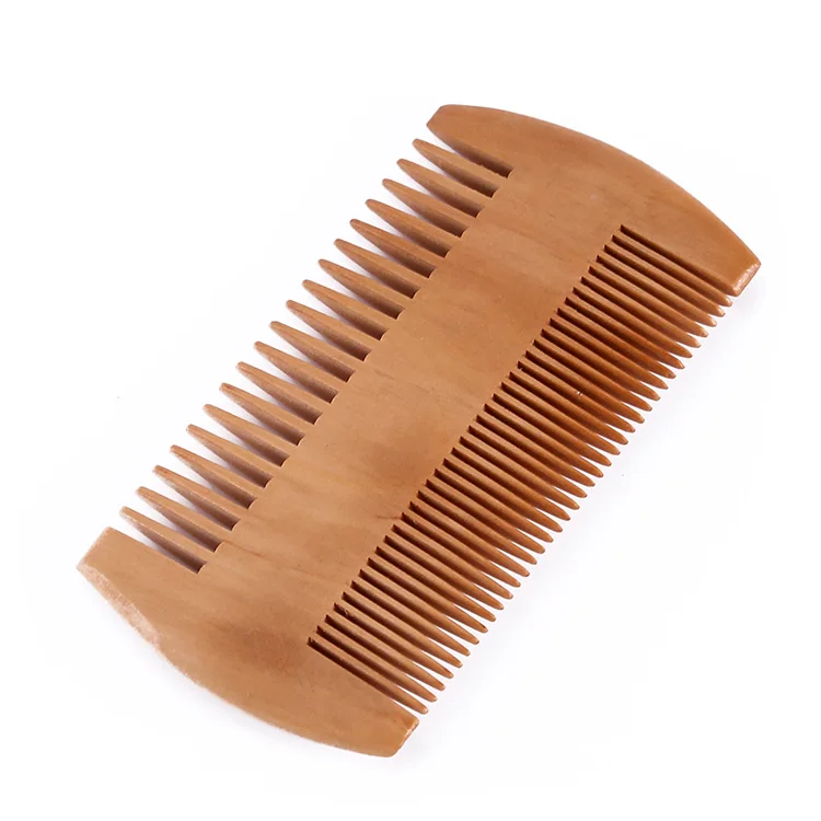 

Customized Logo Highest Quality Hair Beard Double-edged Wooden Comb, Customized color