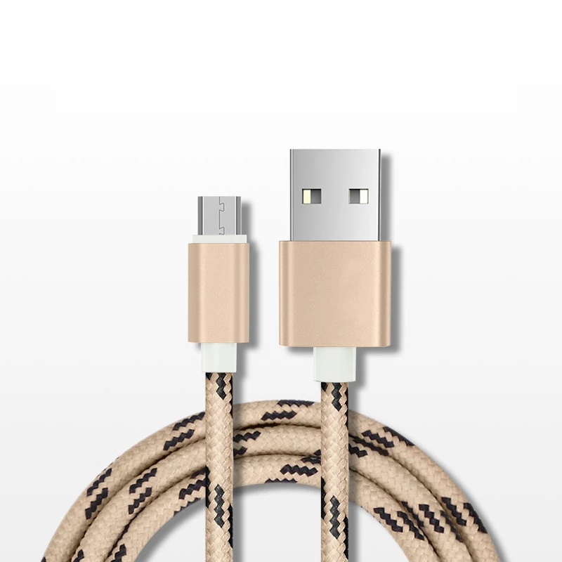 Nylon braided 2A 0.25M/1M/1.5M/2M data charging electric wire micro usb to usb cable for iphone 6/7/8/X