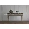 french rustic style interior furniture weathered grey wood office desk