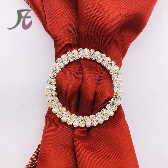 

57mm Large Round Rhinestone+Pearl Ring/Wholesale Rhinestone Ribbon Slide Circle, Buckles