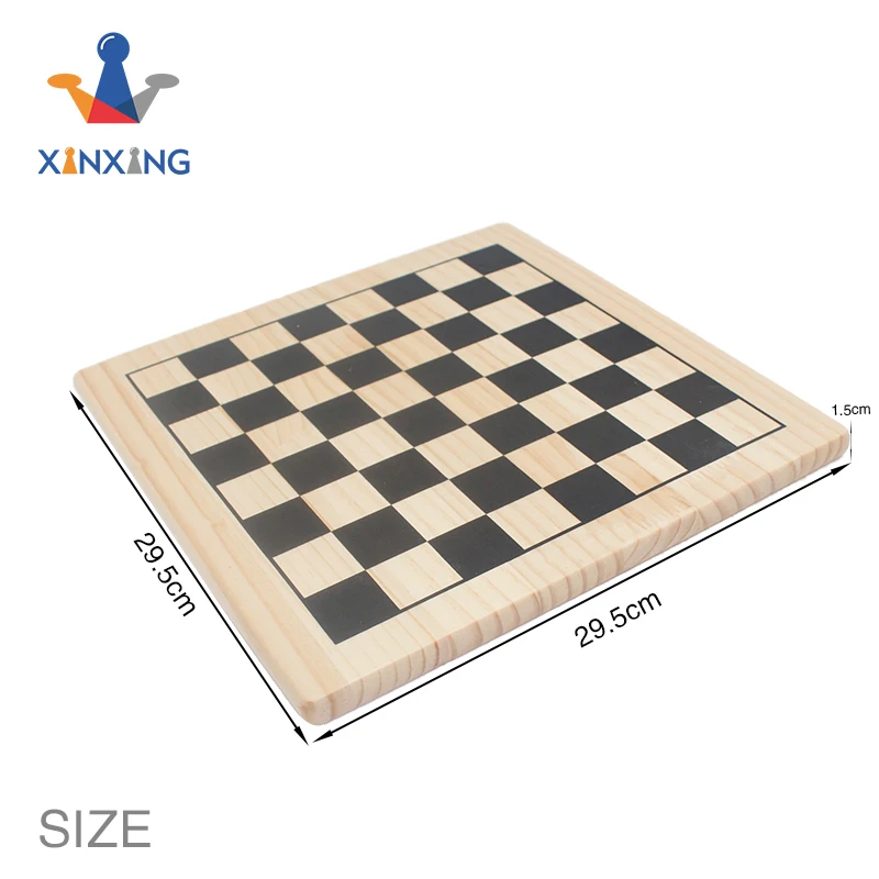 Non-folding Solid Wood Chess Board With 32pcs Chess Pieces - Buy Wooden ...