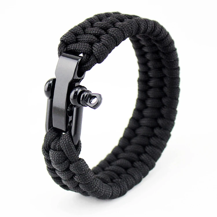 BRACLETS,SURVIVAL CAMPING HUNTING.EDC 5 STEEL SHACKLES FOR 550 PARACORD 