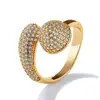 Gemstone Exquisite Women's Copper Plated 18K Gold Ring