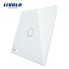 Livolo Luxury White Crystal Glass Touch Switch Panel