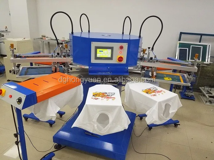 Rapidtag Fast 4 Color Automatic Screen Printing Machine For T-shirts ...