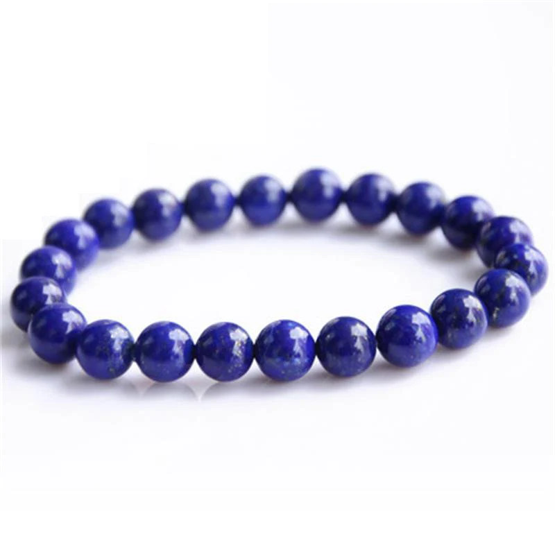 

gemstone bead jewelry wholesale trendy 5A blue lapis lazuli natural stone bead bracelet for men awomen