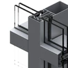 Curtain Wall System 6 IN (152.4mm) or 7-1/2 IN (190.5mm) Easy, Fast and Economical Shear Block Fabrication Exrrusion Profile