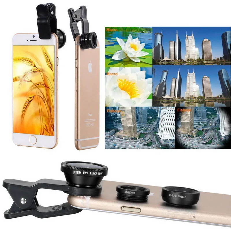 30% OFF 3 in 1 Fish eye Lens selfie Wide Angle mobile phone fisheye Lenses For Smartphone Camera lens