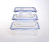 air tight food storage container set microwave cookware glass food container lunch box with with PP lid