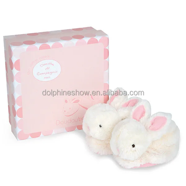 
Fluffy Stuffed Animal Baby Shoes Socks Slippers Newborn Infant Safety Soft Sole Plush Long Ears Bunny Rabbit Baby Shoes Winter 