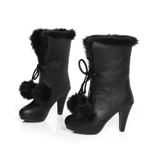 women's snow boots with heels