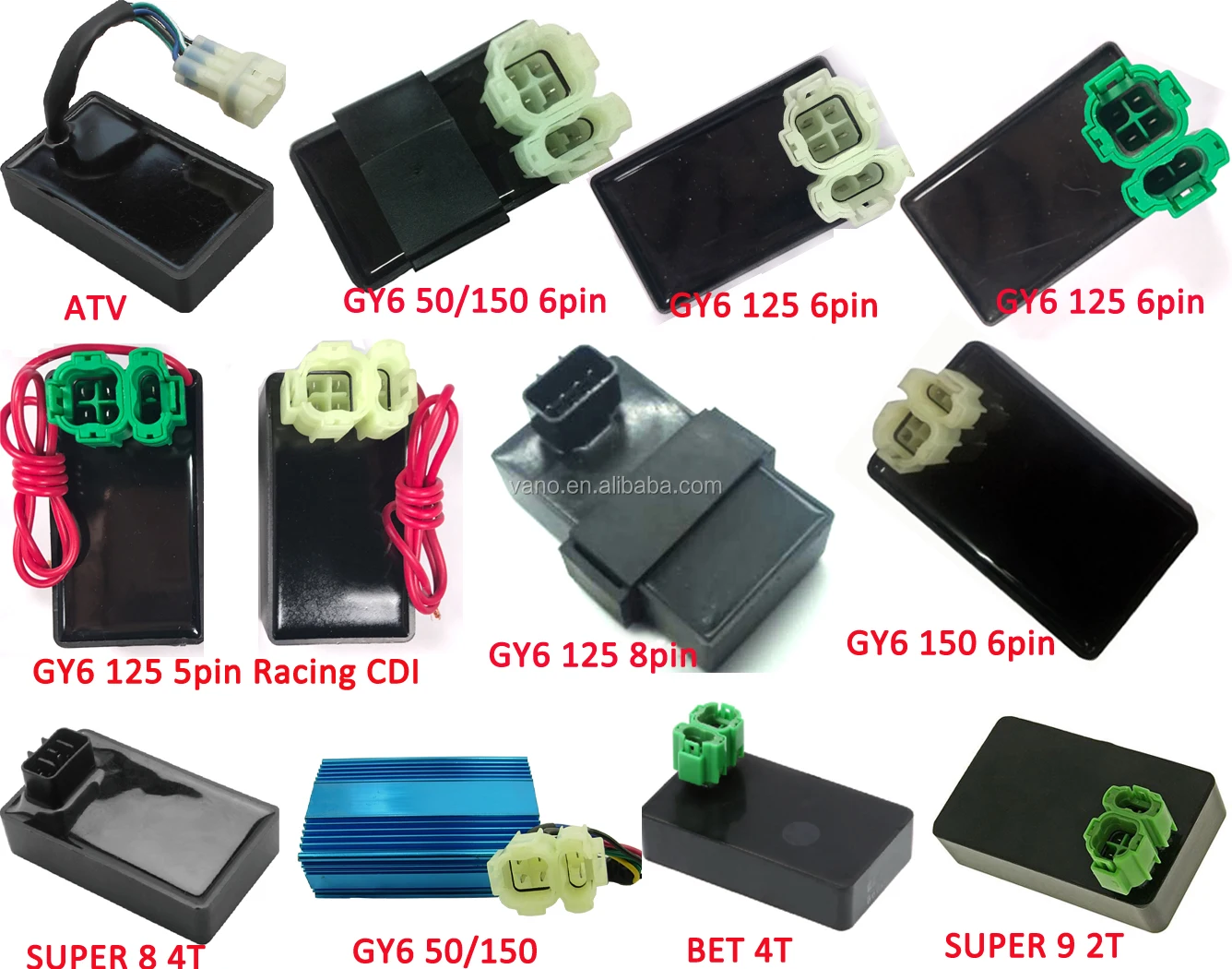 Scooter Electronic Part 6 Pin CDI GY6 125 Racing CDI Unit