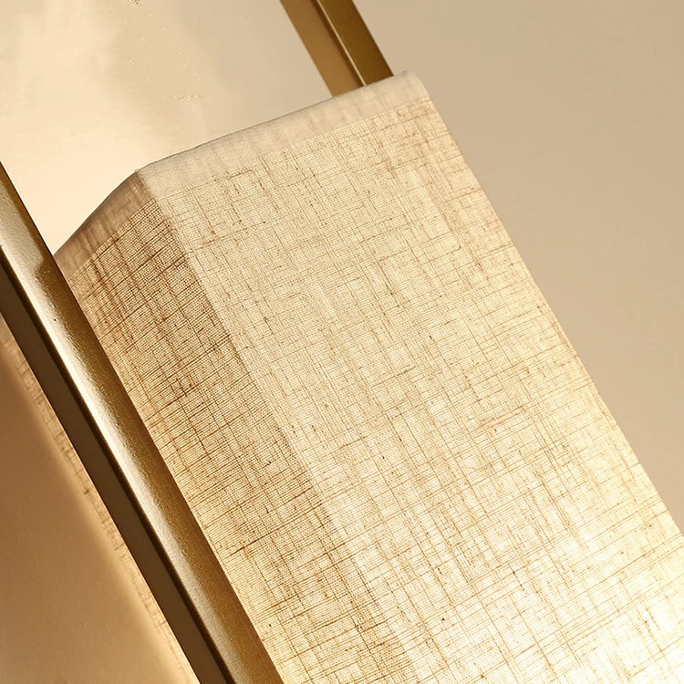 2018 Chinese Brass Finish Fabric Decorative Wall Light Lamp Lights