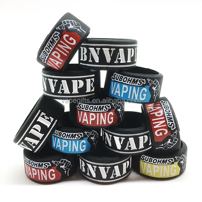 gifts cheap price custom your own brand silicone vape bands for