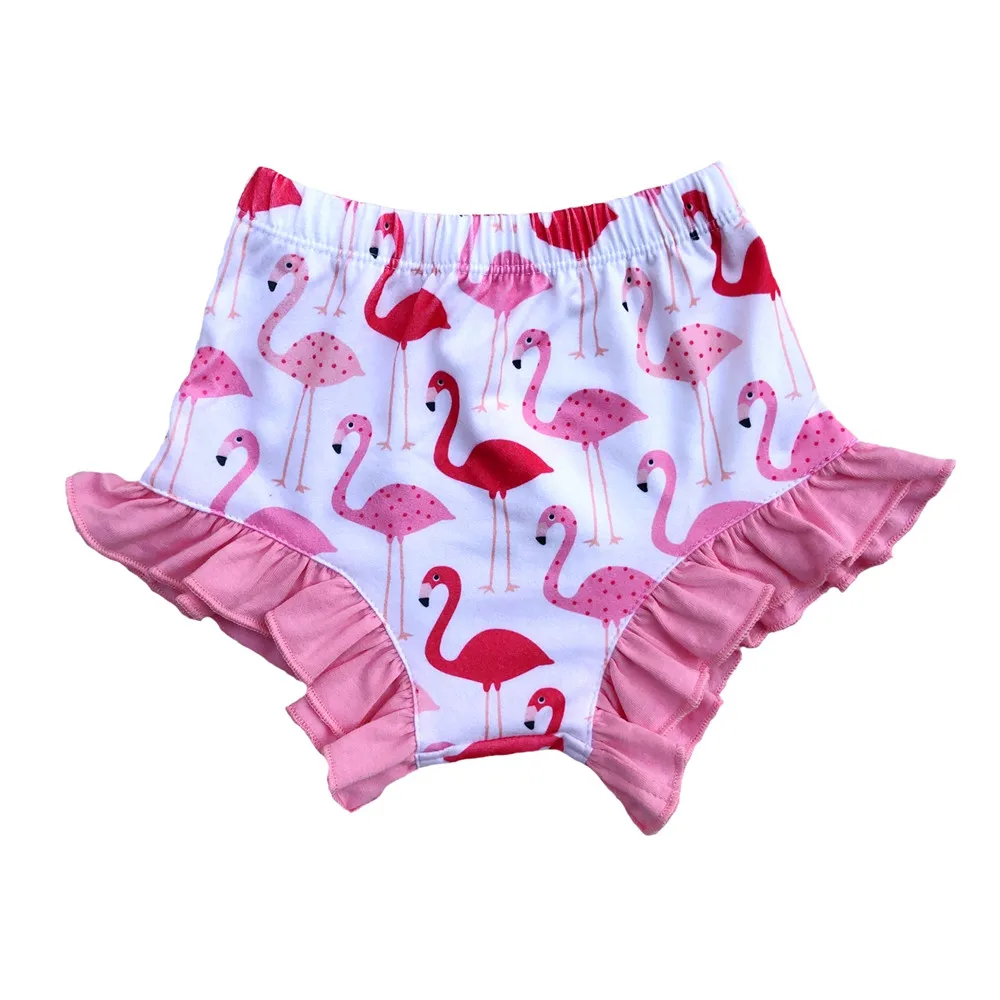 

infant toddler flower bloomers girls ruffle shorties & trousers baby summer Flamingo bummies