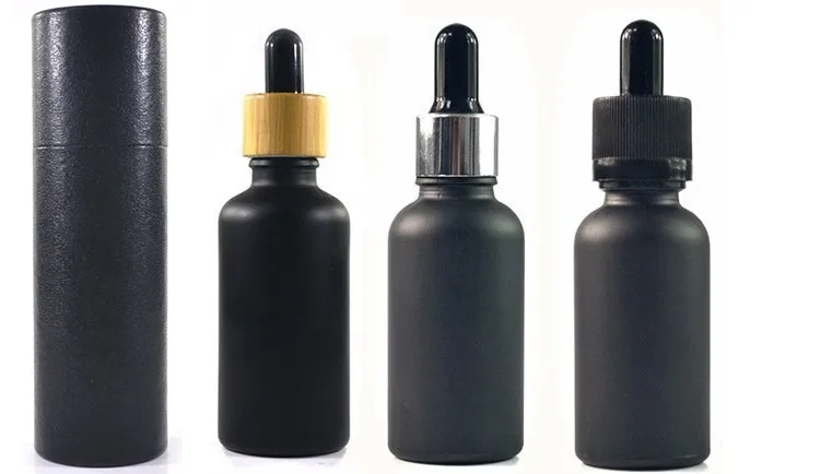 5ml Paper Tube 10ml 15ml 20ml 30ml 50ml 100ml Matte Black Essential Oil Serum Glass Dropper Bottle With Bamboo Aluminum Cap Buy 50ml Black Frosted Glass Dropper Bottle Glass Dropper Bottle With