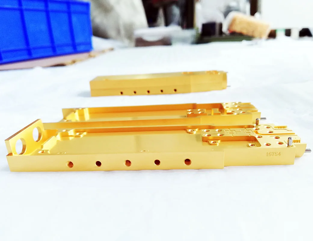 Cavity Custom OEM precision cnc machining parts gold plating cnc lathe turning parts