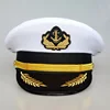 Custom embroidered white navy captain cap for navy uniform sailor cap
