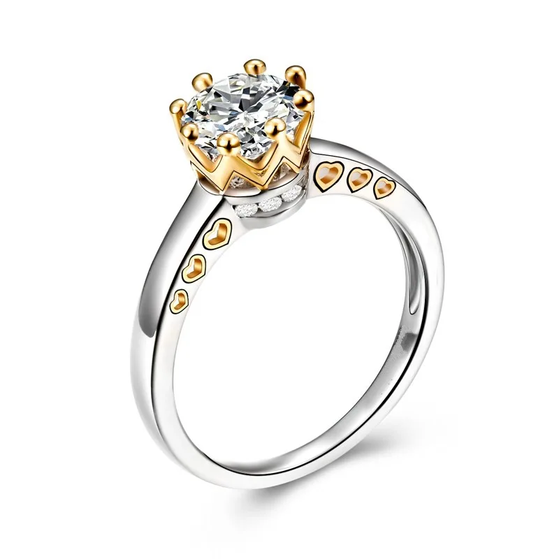 

Exquisitely designed golden crown style ring Fashion Lady Engagement Birthday Party Jewelry Wedding Ring