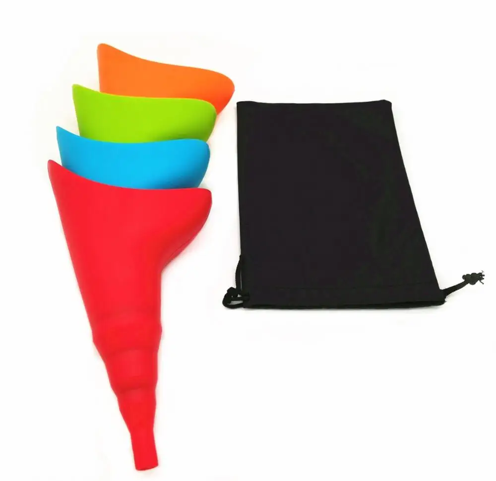 
Outdoor Standing Pee Urinal Toilet Device Reusable FDA Collapsible Silicone Women Urinal Funnel 