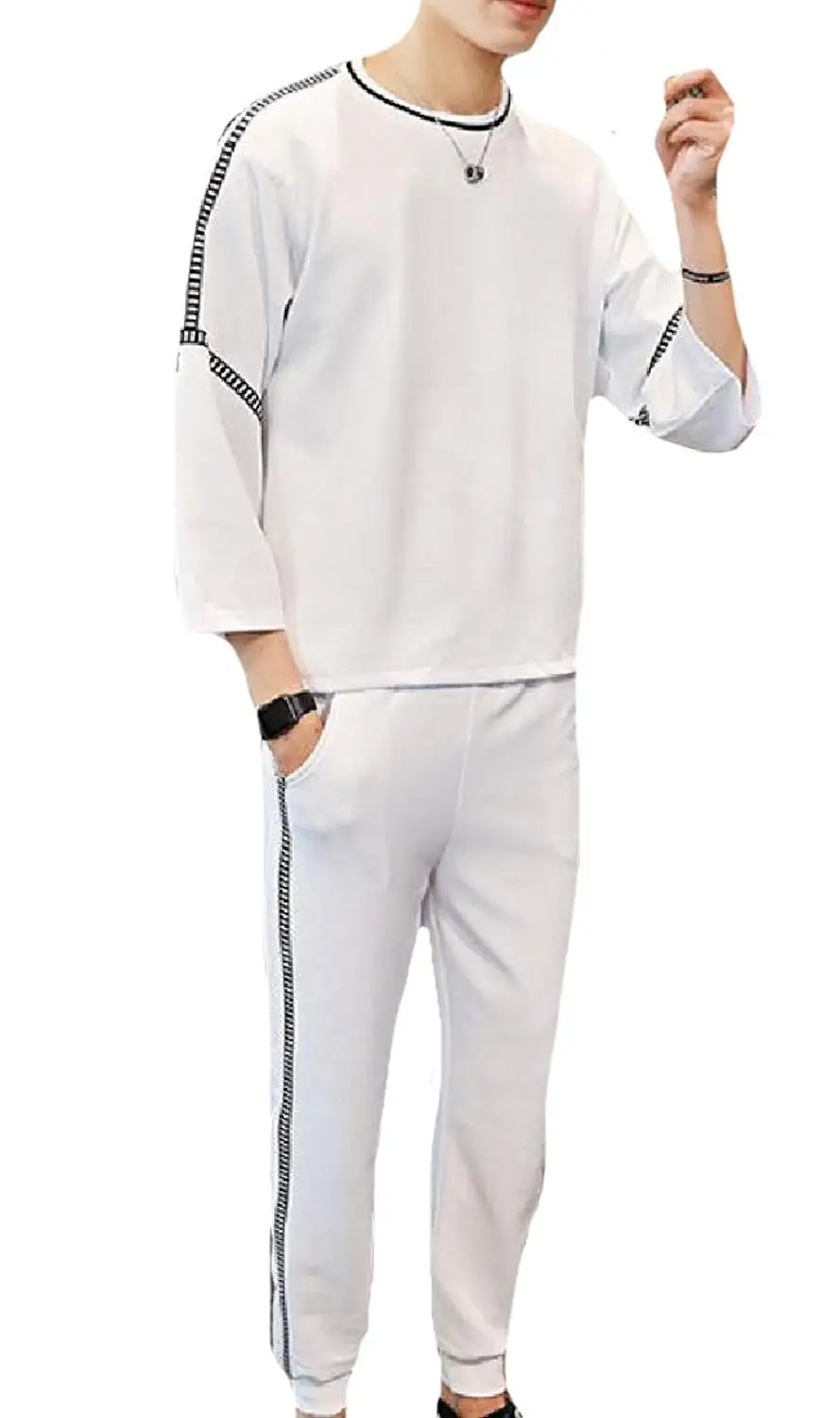 JuJuTa Men Casual Trousers Print Jogger Sport Hip Hop Pants