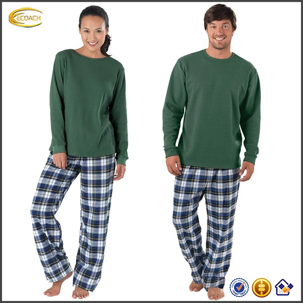 Ecoach paar pyjama homewear 100% katoen lange mouw super zachte zomer paar pyjama sets paar onesie