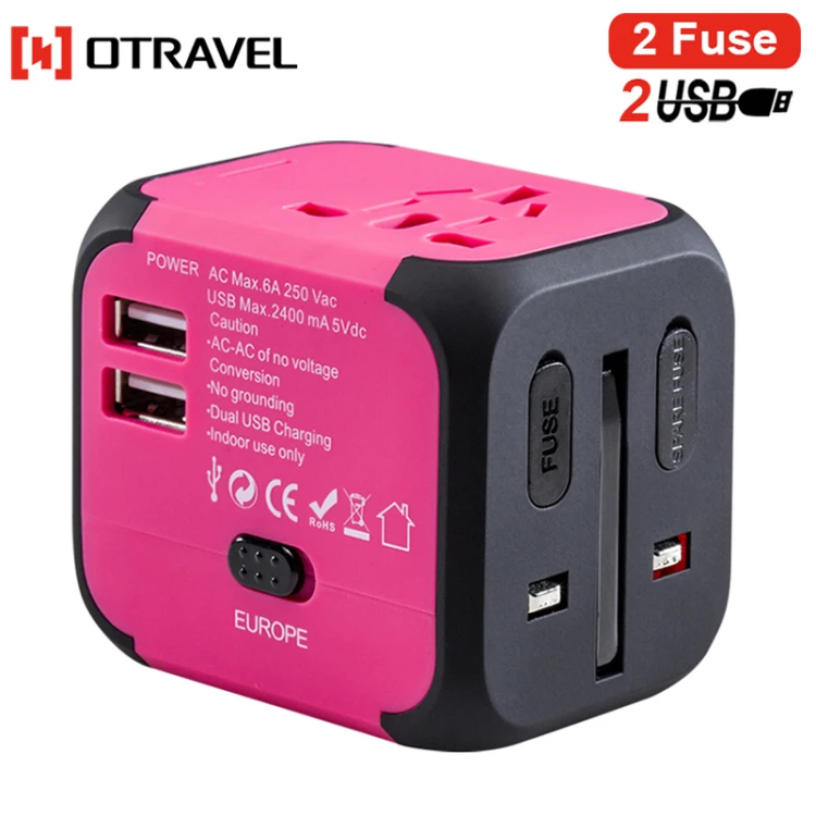 2019 custom electrical outlets luggage accessories smart world travel adapter,cube universal travel adapter for travelling