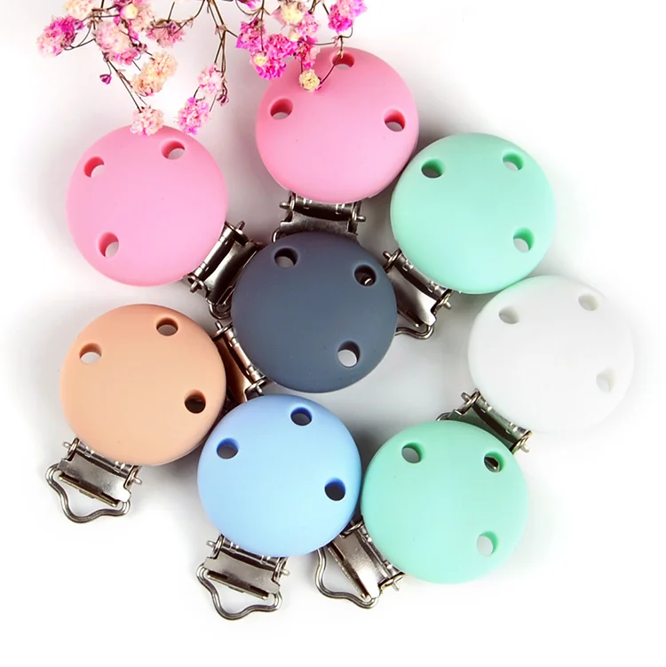 2018 Cute Bpa Free Silicone Baby Pacifier Clip 3