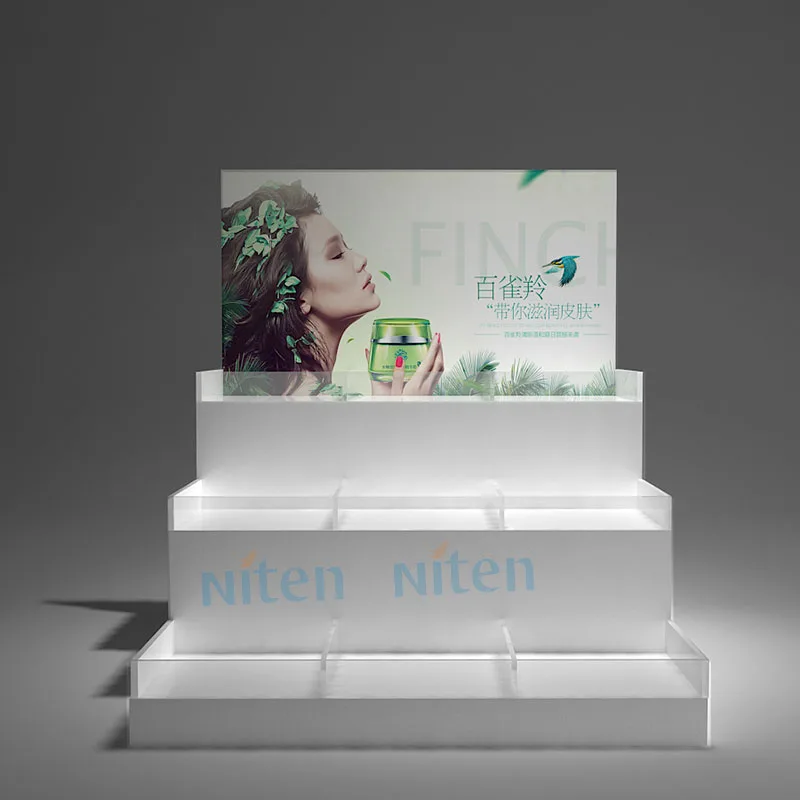 Clear Acrylic Eyelash Extension Display Racks Counter Display For