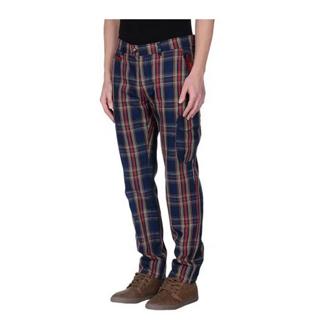 mens plaid red pants