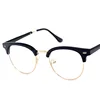 2019 new band designers unisex half rimless eyeglasses frames with rivet glasses frame wholesale