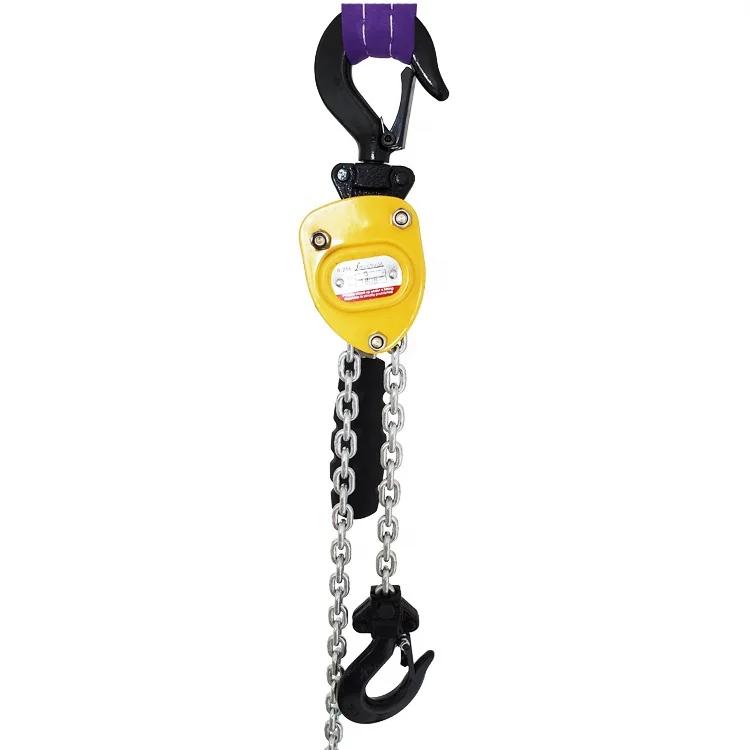 
250Kg 1.5Mtrs Mini Hand Chain Lever Hoist Block for Garage Home Construction Use 