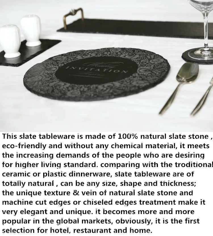 2019 Dish Round Black Slate Serving Cheese Plate Buy Slate Plate