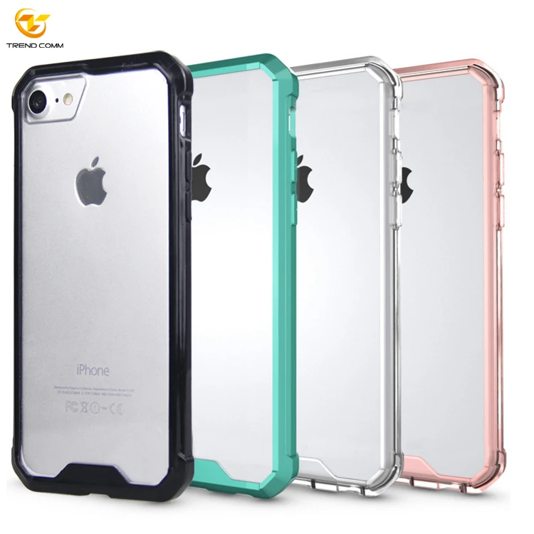 

Hot Sale Transparent Back Cover TPU PC Crystal Phone Case for iPhone 7 8 SE 2020