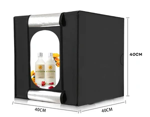 Misterfoto 70x70cm LED Photo Studio Shooting Box 4 Backgrounds