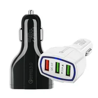 

real factory qc 3.0 3 port USB fast charging car charger for mobile phone