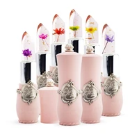 

Wholesale clear jelly lipstick with flower inside transparent color change lip stick cosmetic makeup