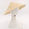 promotion unisex summer farmers sun cap cone conical fan bamboo straw hat