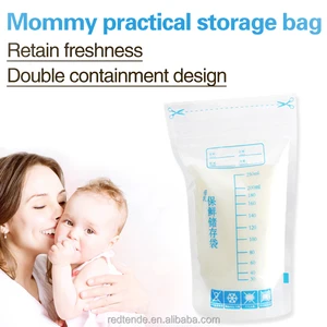 Image of 250ml health baby food storage bag keep fresh frozer store breast milk storage bag