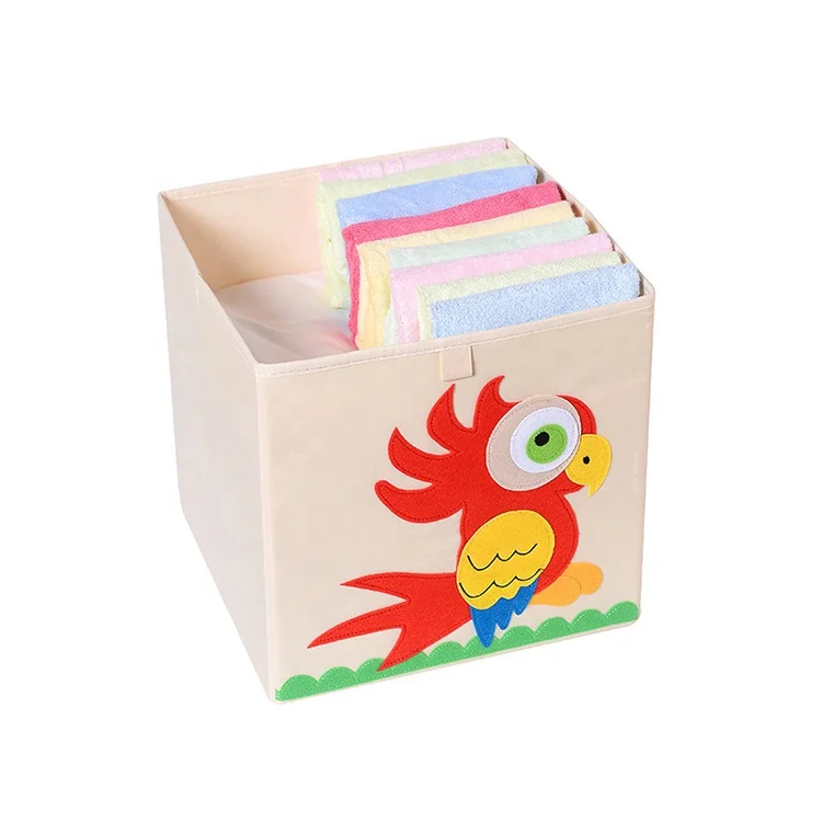 

Bedroom Colorful Soild Fabric Storage Organizer For Kids, Customized color