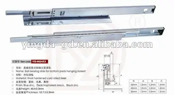 Yd Hg453 45mm Ball Bearing Full Extension Undermount Drawer Slide