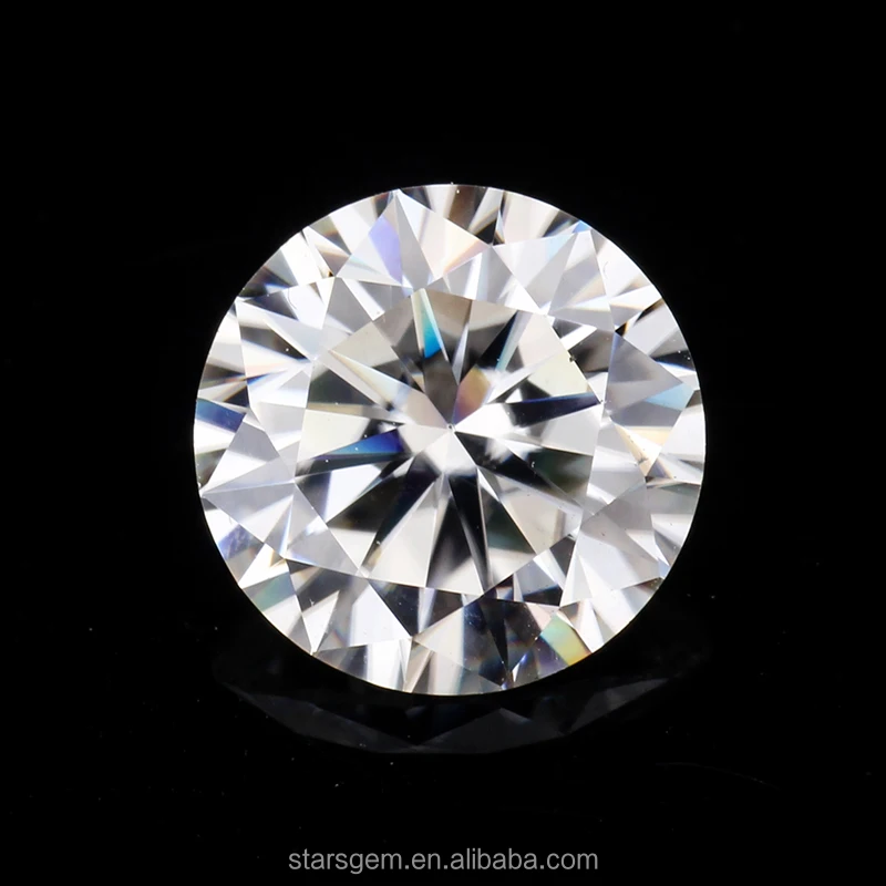 

starsgem Clear white DEF color colorless round brilliant cut loose stone 7mm 1.2carat synthetic diamond moissanite