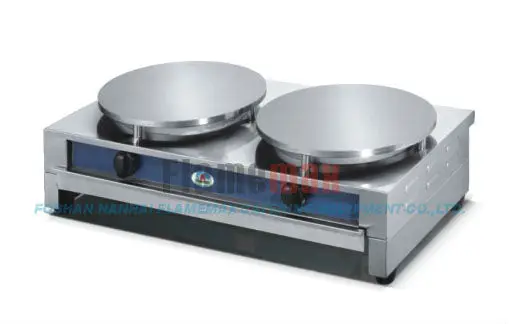 Commercial Desktop Crepe Snack Machine Pancake Crepe Maker 2-Head Electric Crepe Machine