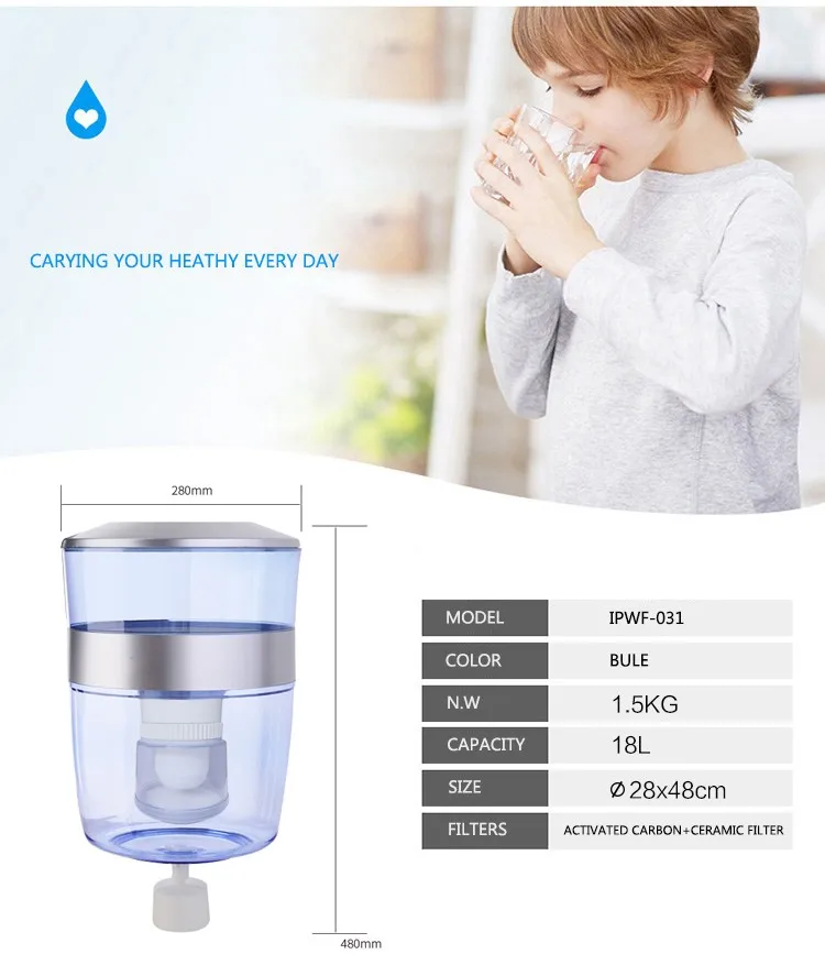 Mineral Water Purifier Bottle With Ceramic Filter/ceramic Filter