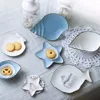 Ceramic dish fish shape custom dinner and desert plate